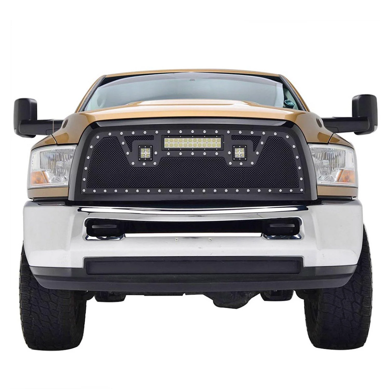 Black Stainless Steel Wire Mesh Grille for 2010-12 Dodge Ram 2500/3500 - Image 3