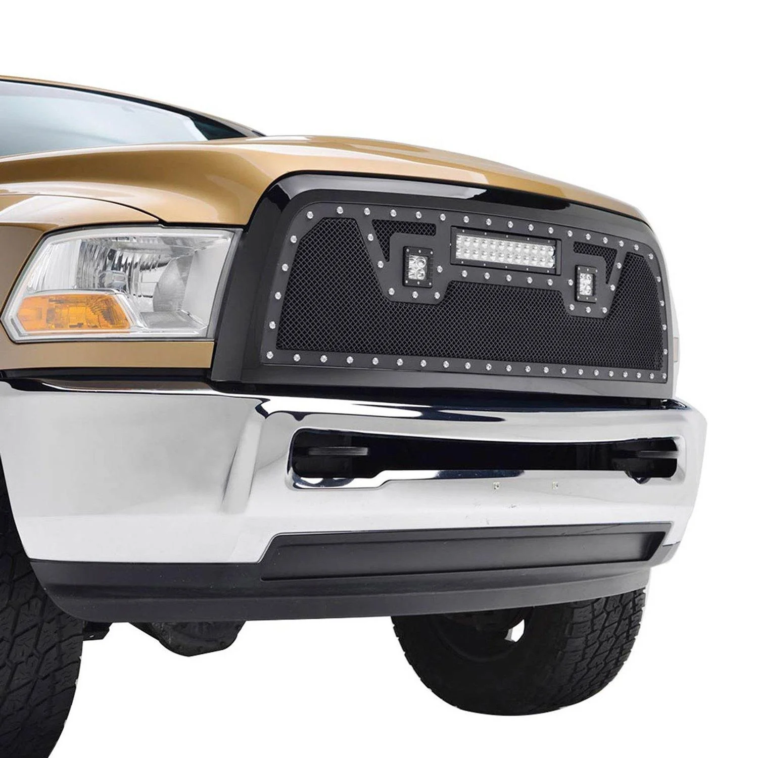 Black Stainless Steel Wire Mesh Grille for 2010-12 Dodge Ram 2500/3500 - Image 5