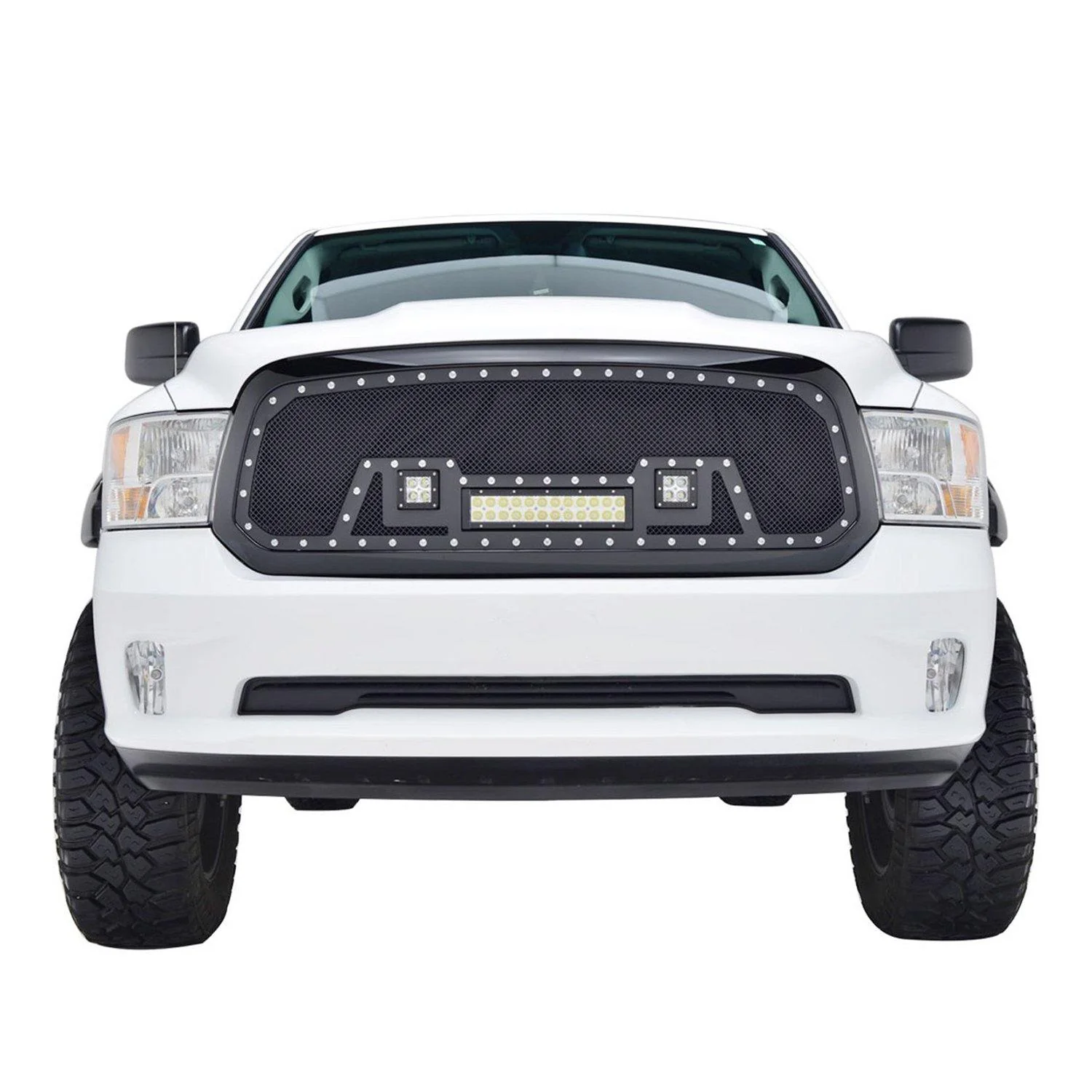 Black Stainless Steel Wire Mesh Grille for 2013-18 Dodge Ram 1500 & 2019-23 Ram 1500 Classic/Warlock - Image 3