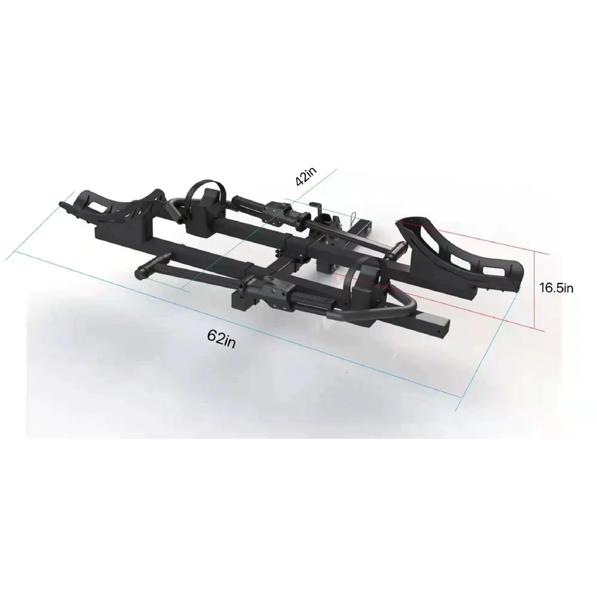 Heavy Duty Bike Carrier Platform Style Hitch Mounted (Fits 2 Bikes) - Image 4