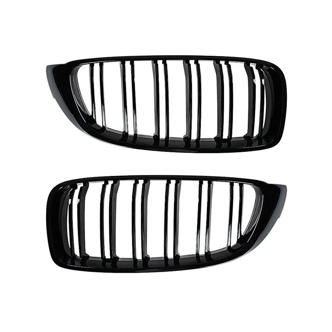 Kidney Grilles for 2014-20 BMW 4-Series F32/F33/F36 (Gloss Black Dual Slat) - Image 3