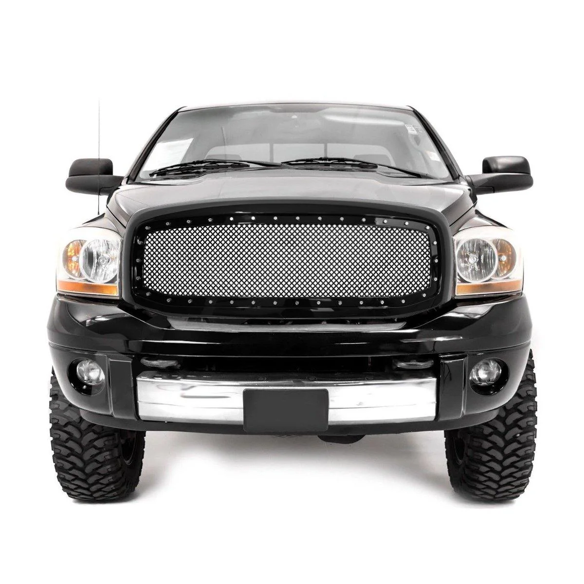 Mesh Grille with Rivets for 2006-08 Dodge Ram 1500/2500/3500 - Image 3