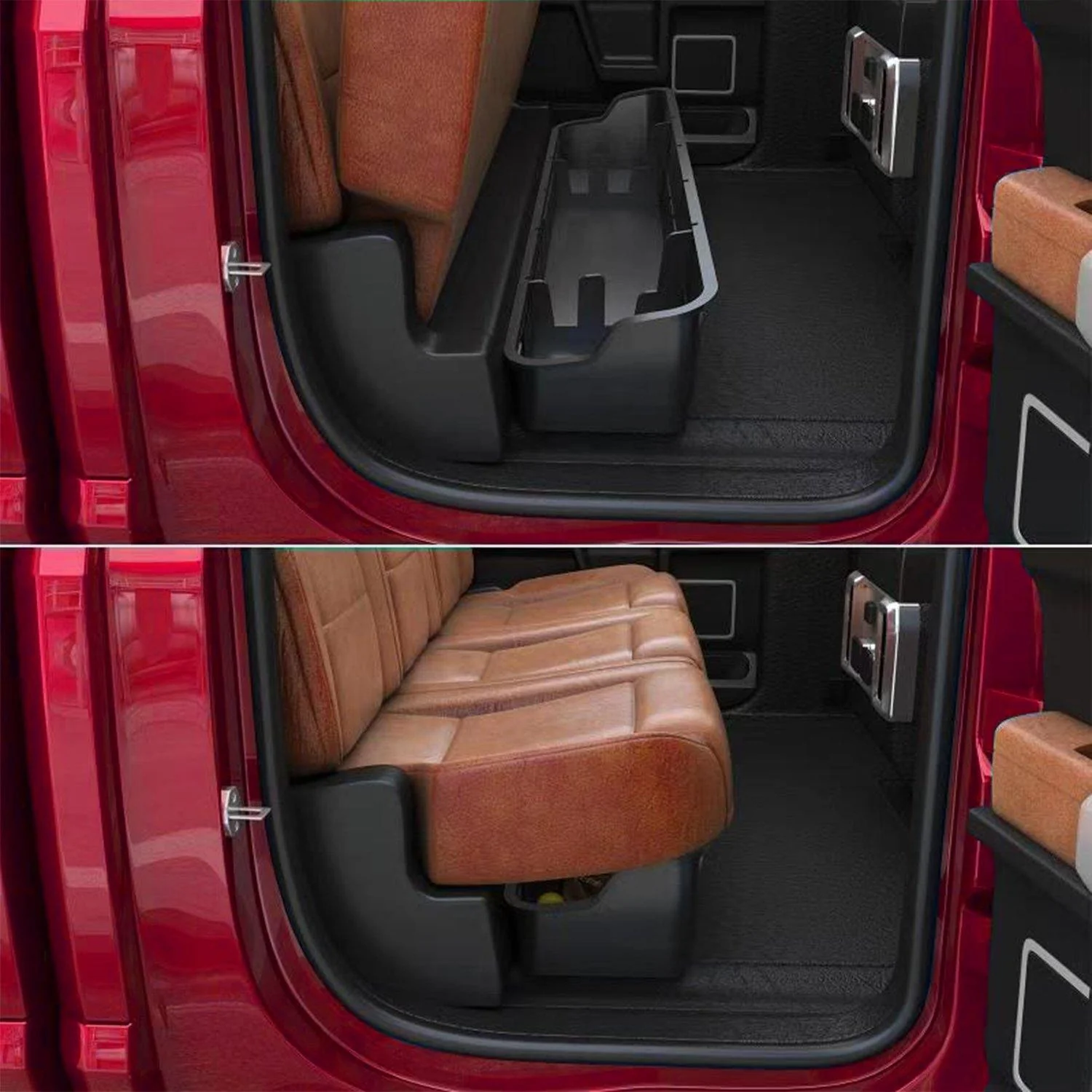 Under Seat Storage Box for 2015-24 Ford F150 SuperCrew 4 Door - Image 4